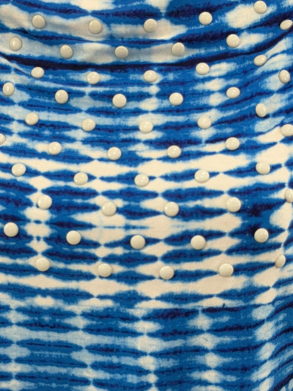 Ruby Rd. Blue & White Ruched Side Top – Size Small - Picture 10 of 12